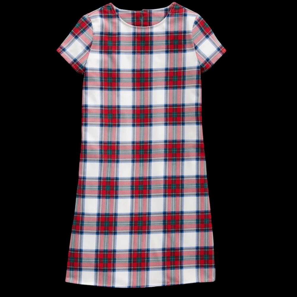 Vineyard Vines Tartan Plaid Short Sleeve Dress, Large